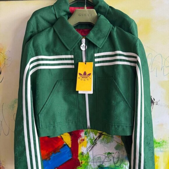 Gucci Adidas Collab Green Jacket 650-011925 - Picture 2 of 8